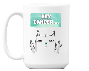 Funny Cancer Gift, Fuck You Cancer, Ovarian Cancer, Sarcastic Mug, Personalized Custom Photo Cup, Mature Adult Humor