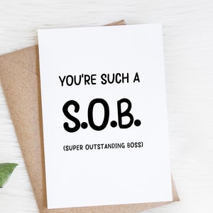 Funny Boss Card, Boss's Day, Boss Birthday, Going Away Farewell Card