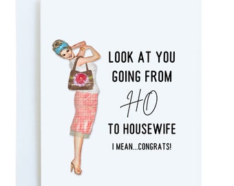 OMG Congratulations Engagement Card – Funny Wedding & Bridal Shower Card With Red Envelope & Gold Seal