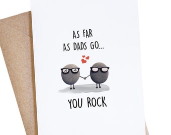Dad Card From Daughter, Fathers Day, You Rock, Dad Birthday