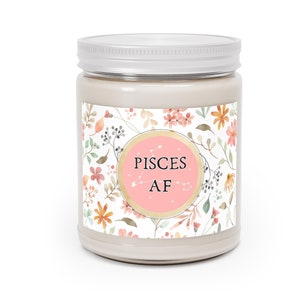 Pisces Gift, Zodiac Star Sign, February March Birthday, Astrology Candle, Pisces AF