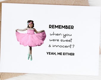 Sister Birthday Card, Funny Gift For Little Sister, Sarcastic Sibling Gag Gift, Hilarious Inappropriate Wishes, To Sister From Brother