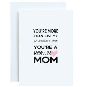 Boyfriend's Mom, Mother's Day Card, Birthday Gift For Boyfriends Mom, Gifts For His Mom, Like A Mom To Me, Unbiological Mom