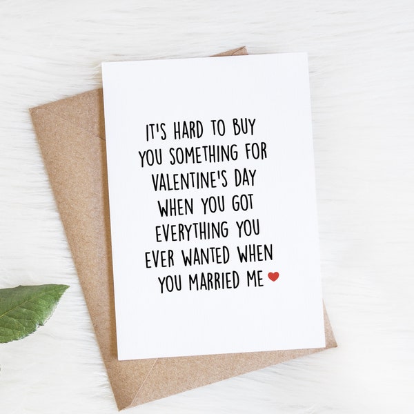 Husband Valentines Day Card, Funny Valentines Card