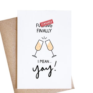 He Finally Asked - Funny Engagement Celebration Greeting Card He Finally Asked - Funny Engagement Celebration Greeting Card