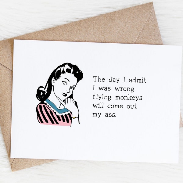 Funny Apology Card - Etsy