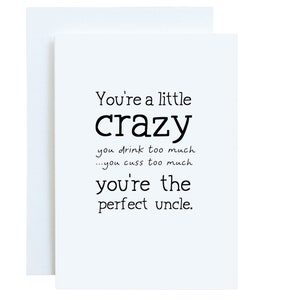 Funny Uncle Card, Father's Day, Uncle Birthday Gift, From Niece, Sarcastic Inappropriate Cards, Crazy Drinking Swearing