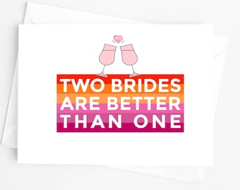 Lesbian Wedding Gift, Funny Wedding Card, Congratulations Card, Gay Marriage, LGBTQ Gay Card