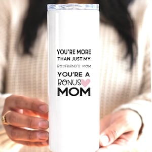 Boyfriend's Mom Gift, Mother's Day, Birthday Gift For His Mom, Skinny Tumbler Cup, Personalized Custom Names