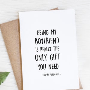 Boyfriend Card Boyfriend Birthday Funny Anniversary Card for | Etsy