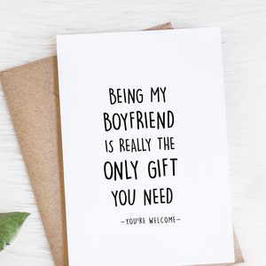 Boyfriend Card, Boyfriend Birthday, Funny Anniversary Card For Him