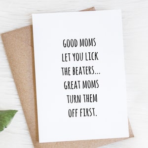 Tarjeta de cumpleaños para mamá, tarjeta divertida para mamá, buenas mamás, de hija a madre, tarjetas de felicitación sarcásticas