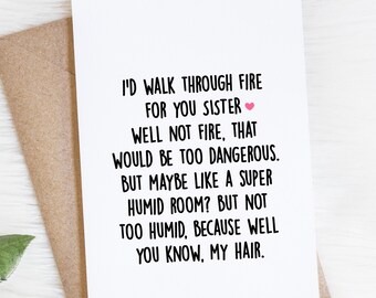 wallpapers Sister Birthday Card Messages Funny funny sister card etsy