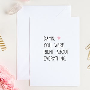 Tarjeta divertida del día de la madre de la hija, tarjeta de cumpleaños de la mamá, tenías razón en todo, tarjeta de la hija de la madre imagen 8