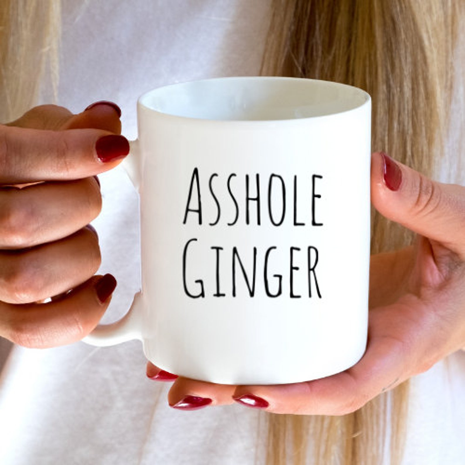 Asshole Ginger Gag Gift For Red Head Funny Rude Coffee Mug Etsy