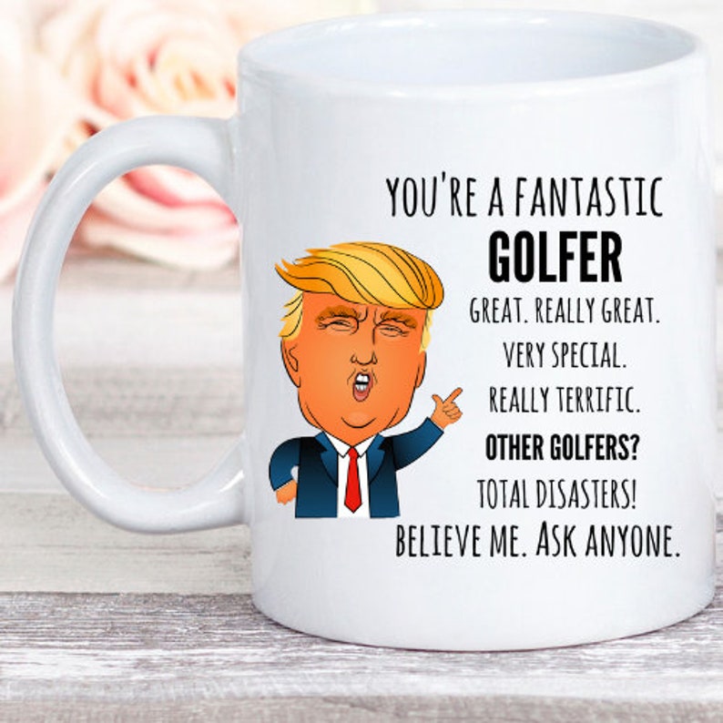 Trump Golfing Mug Funny Gag Gift For Husband Golf Coffee Cup Etsy