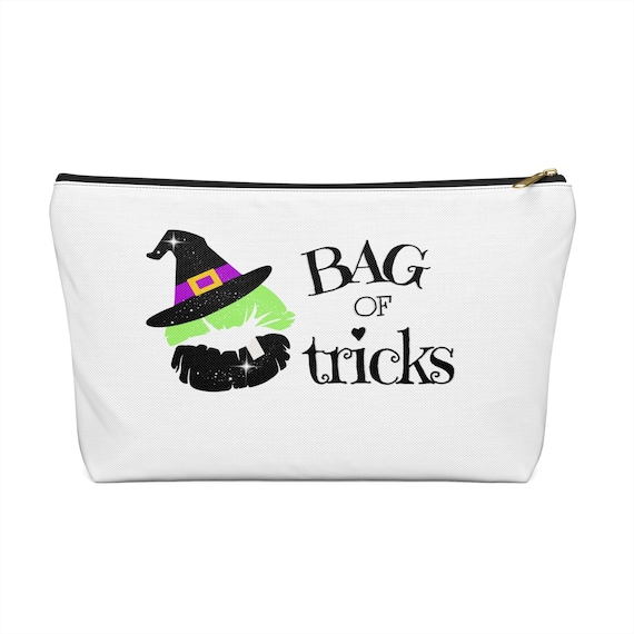 Personalized Halloween Bag, Funny Makeup Cosmetic Accessory  Pouch, Witch Gifts, Add A Custom Name