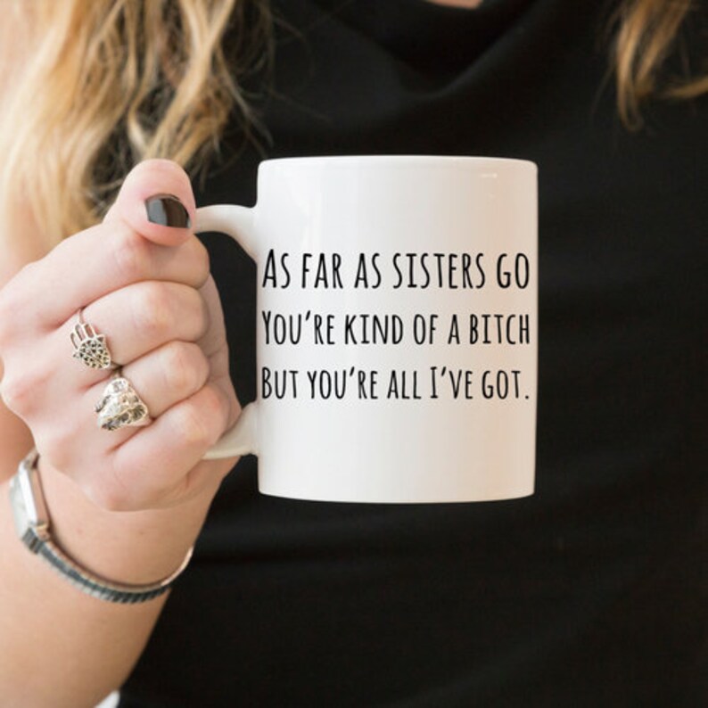 Funny Sister Gift From Brother, Personalized Sarcastic Coffee Mug For Twin Sibling image 7