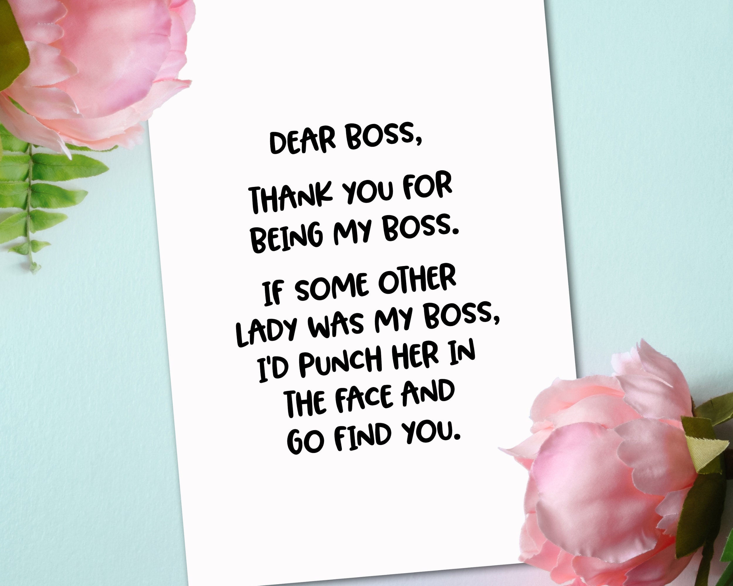 Lustige Boss's Day Karte Für Frauen – Dankeskarte Für Die Chefin Mit Witziger Boss Lady Definition