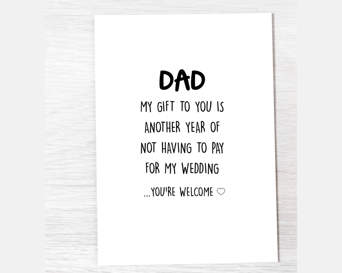 Dad Card From Daughter Funny Fathers Day Dad Birthday Etsy Dad Card From Daughter Funny Fathers Day Dad Birthday Etsy
