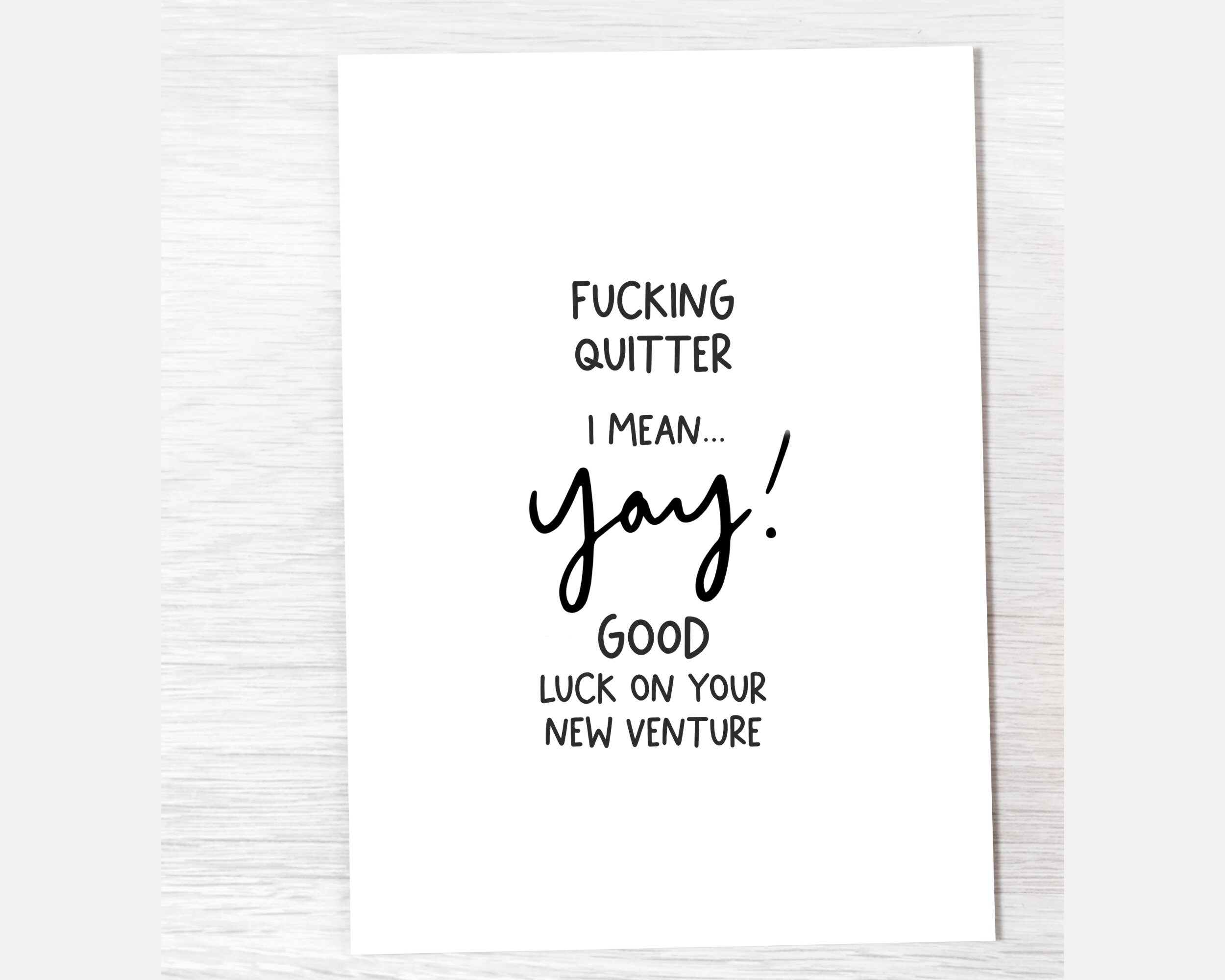 Carte Départ Humoristique Carte Départ Collègue Humoristique - 'Gonna Be Sh*t Without You' - 145x145mm Carte UK Qualité