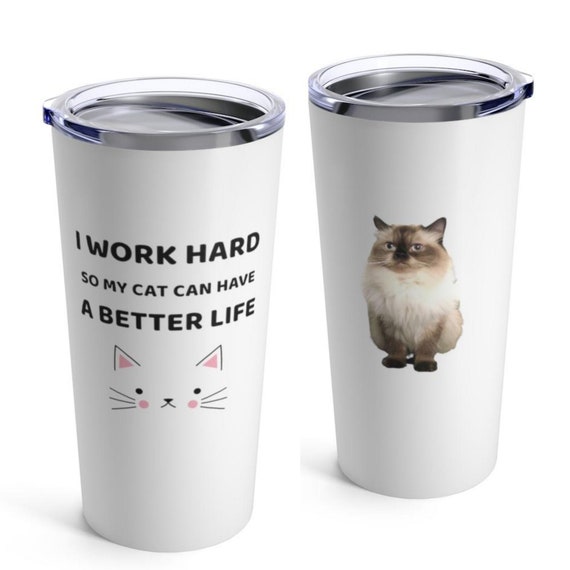 Funny Cats Siamese Kittens Tumbler Cup - 20 Oz Insulated Travel Mug With Lid, Perfect Gift For Women & Mom