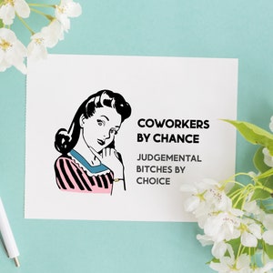 Funny Coworker Birthday Card, Work Bestie, Sarcastic Farewell, Goodbye Leaving, Going Away Cards, Coworkers By Chance image 7