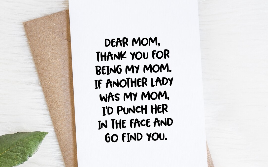 Funny Birthday Card For Mum - Humorous Rude Joke Card With Envelope, Handmade Style, Laughing Lemon