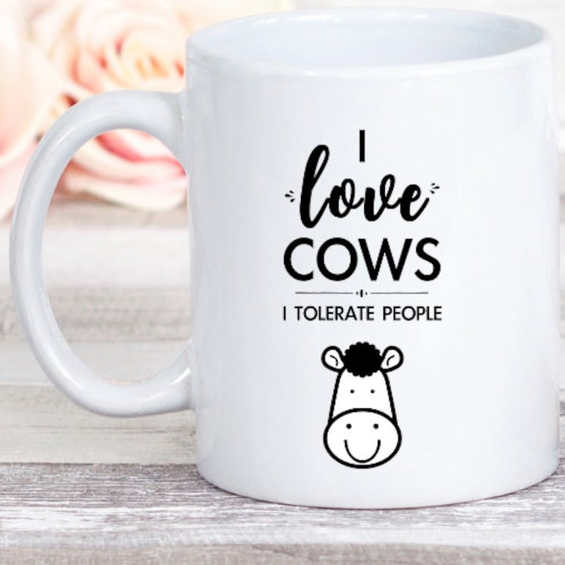 Cow Lover Gift I Love Farm Animals I Tolerate People Etsy