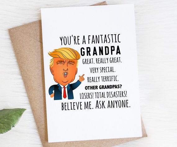 Trump Grandpa Funny Birthday Or Father 
