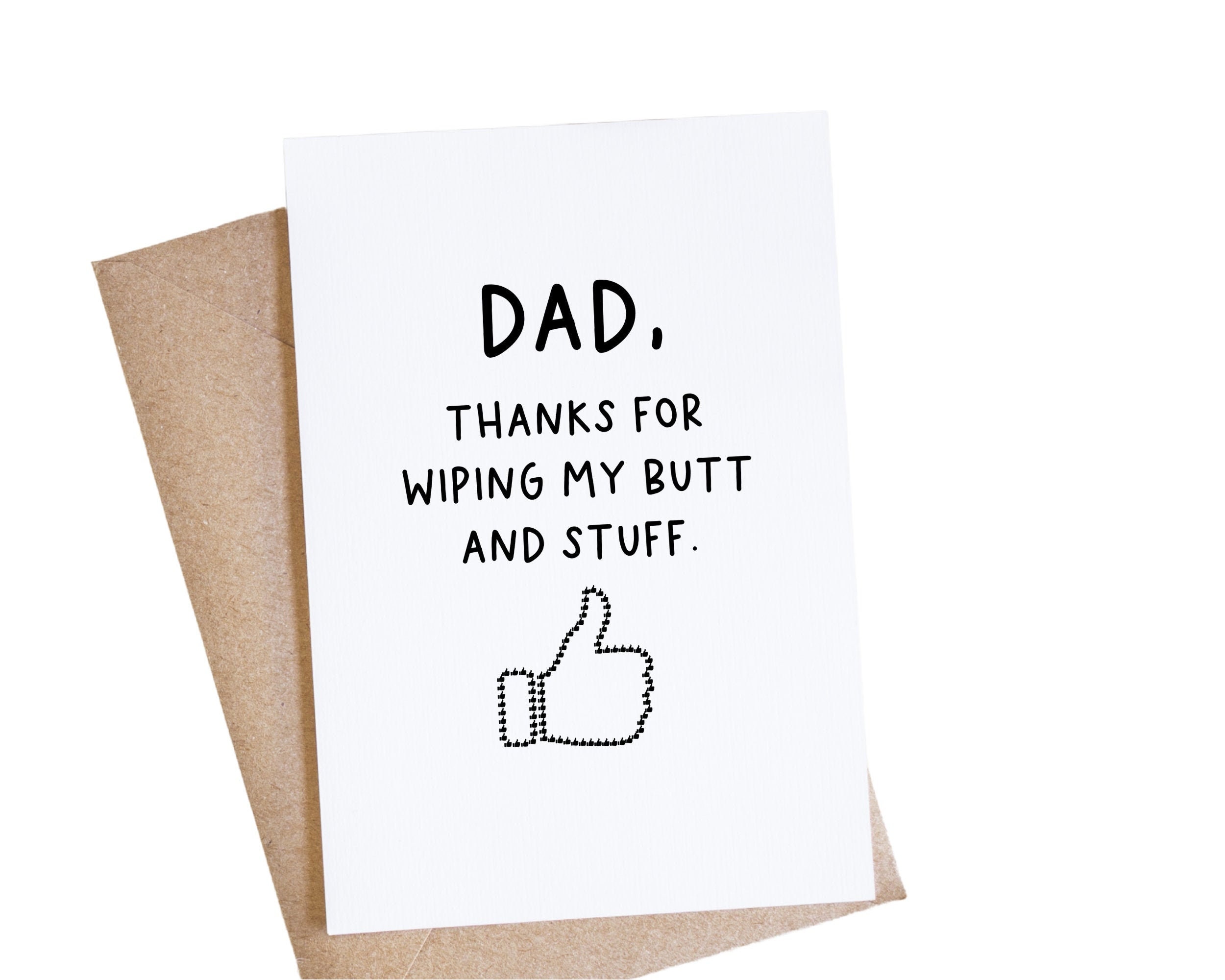 Funny Fathers Day Card, Dad Birthday, Sarcastic Card, Father Daughter, Dad Gag Gift, You're Kind Of A Dick - View #2