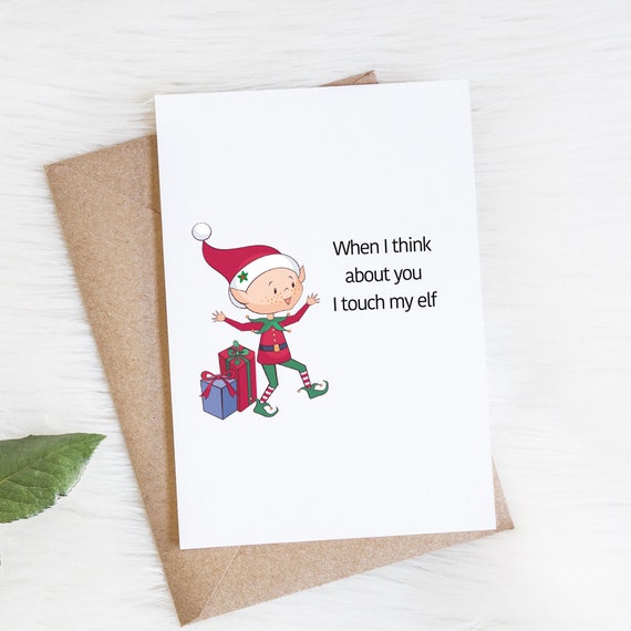 Funny Christmas Card For Wife I Touch My Elf Ready To Ship Etsy