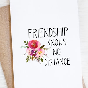 Long Distance Friendship Card, Moving Away