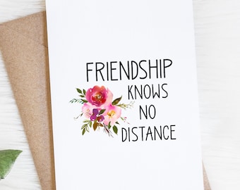 Long Distance Friendship Card, Moving Away
