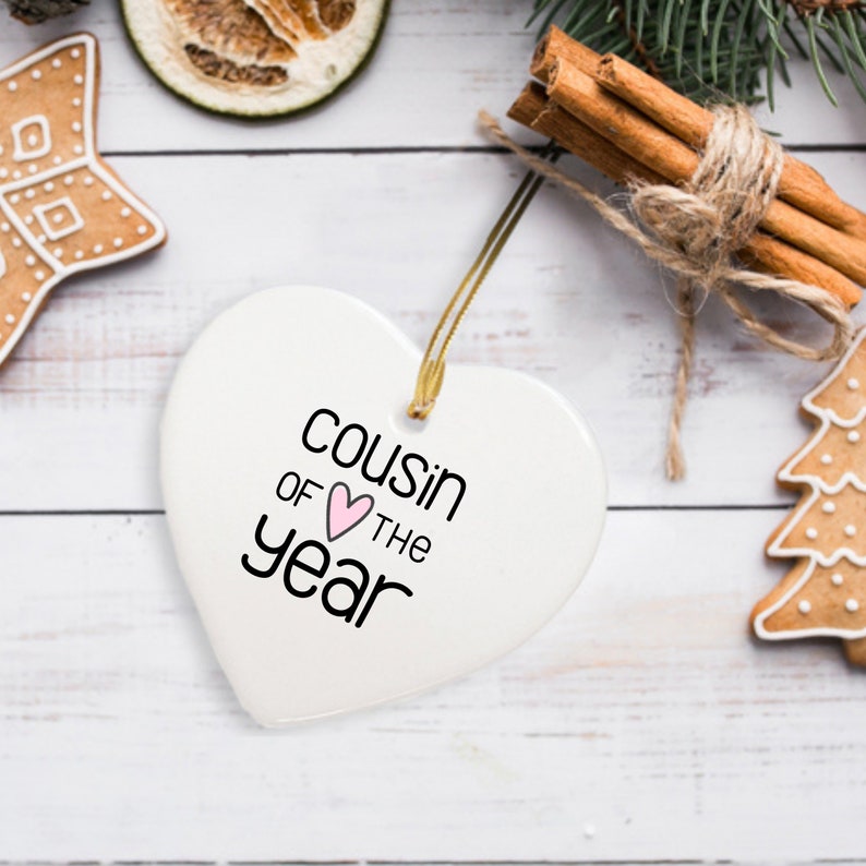 Cousin Gift Christmas Ornament Cousin of the Year Etsy