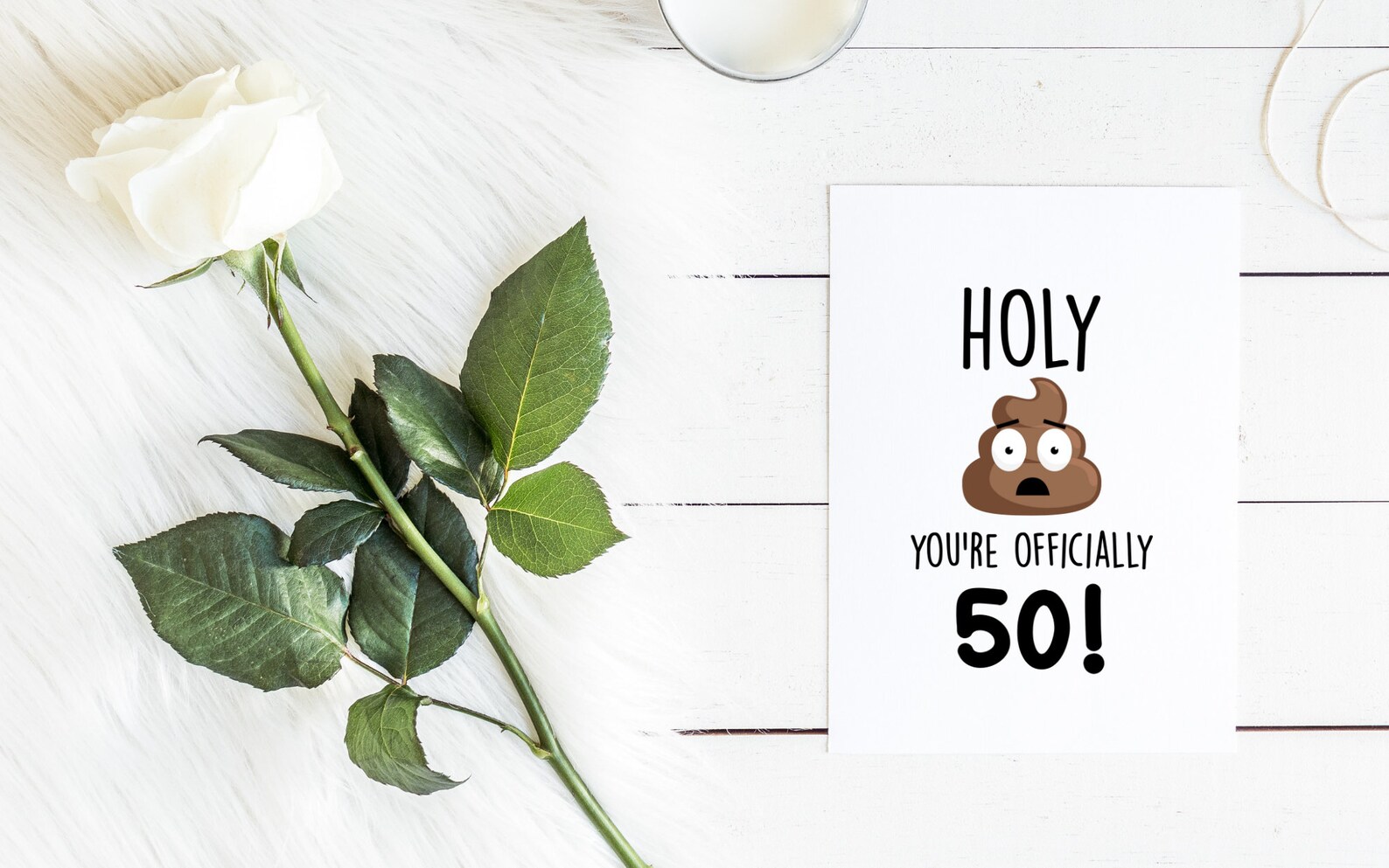 Funny 50th Birthday Card Over the Hill Hilarious Bday Etsy