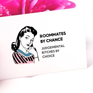 Roommate Gift, Friendship Card, Funny Friend Birthday, Sorority Sister, Moving Away Leaving, Roomies By Chance image 9