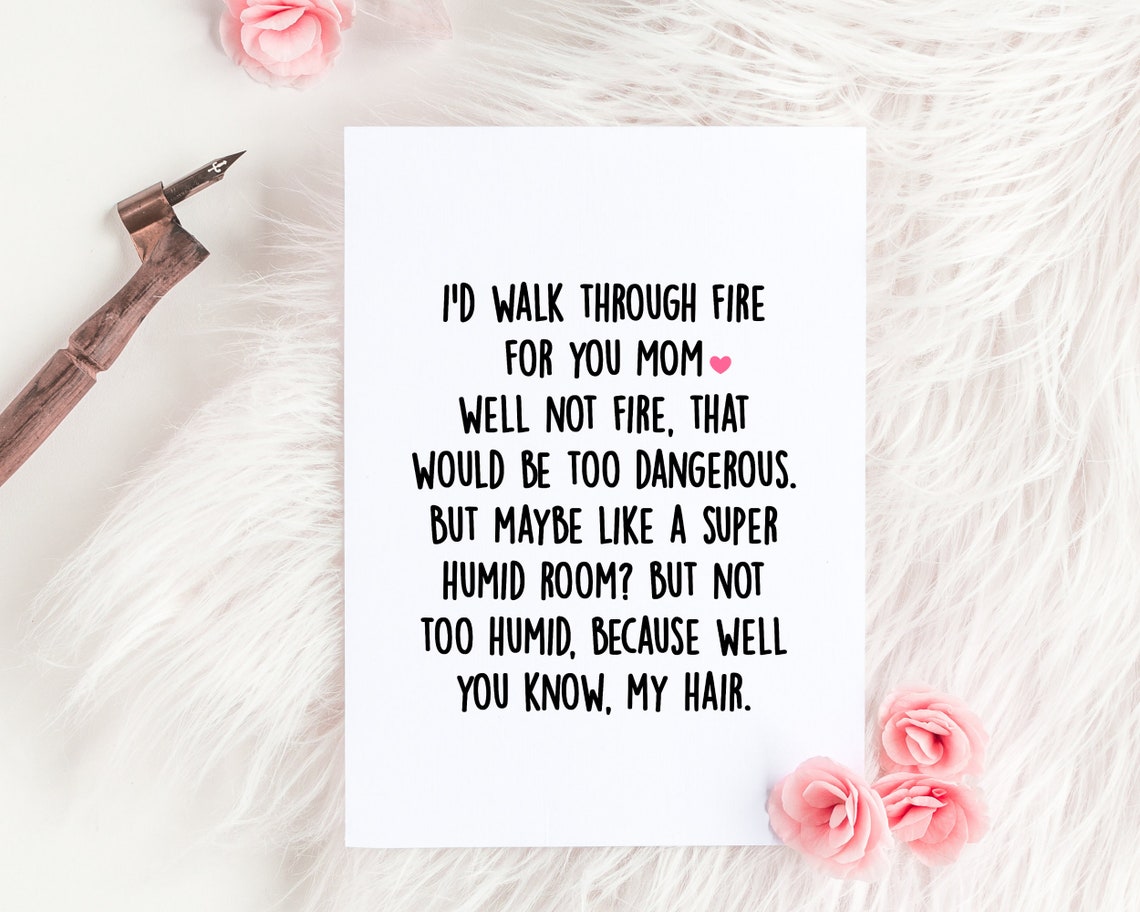 Mom Card Funny Birthday Card to Mother From Daughter - Etsy