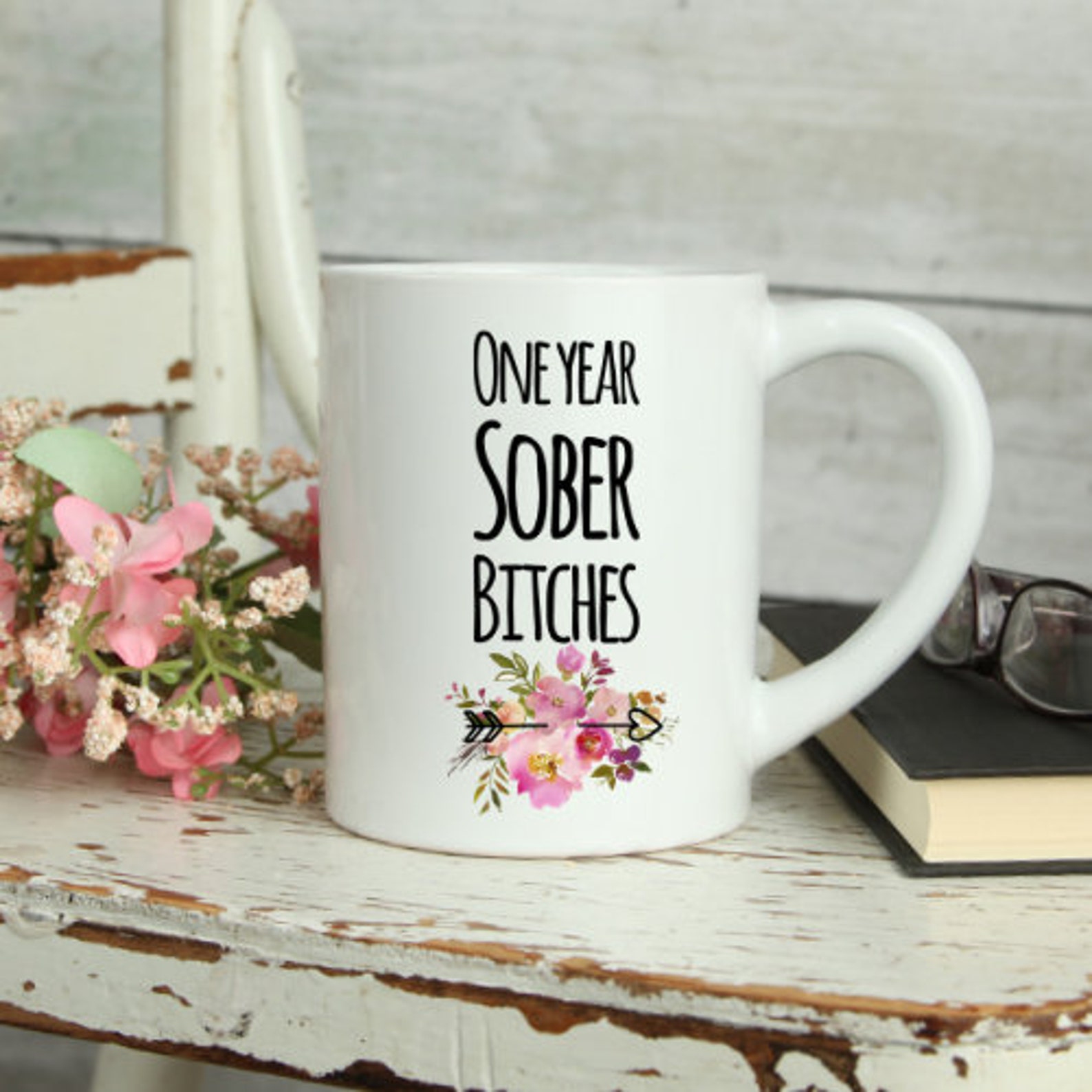 One Year Sobriety Anniversary Gift Alcoholics Anonymous 1 Yr Etsy