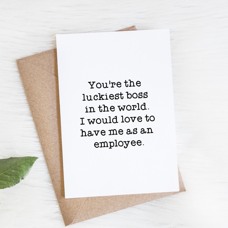 Boss Day Card Funny Bosses Appreciation Gift You're The Etsy