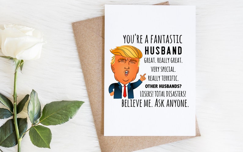 Trump Husband Funny Birthday Card For Him Humorous | Etsy