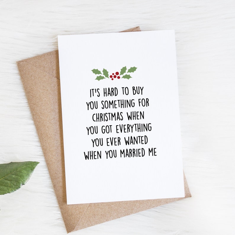 Husband Christmas Card Funny Christmas Card  Etsy