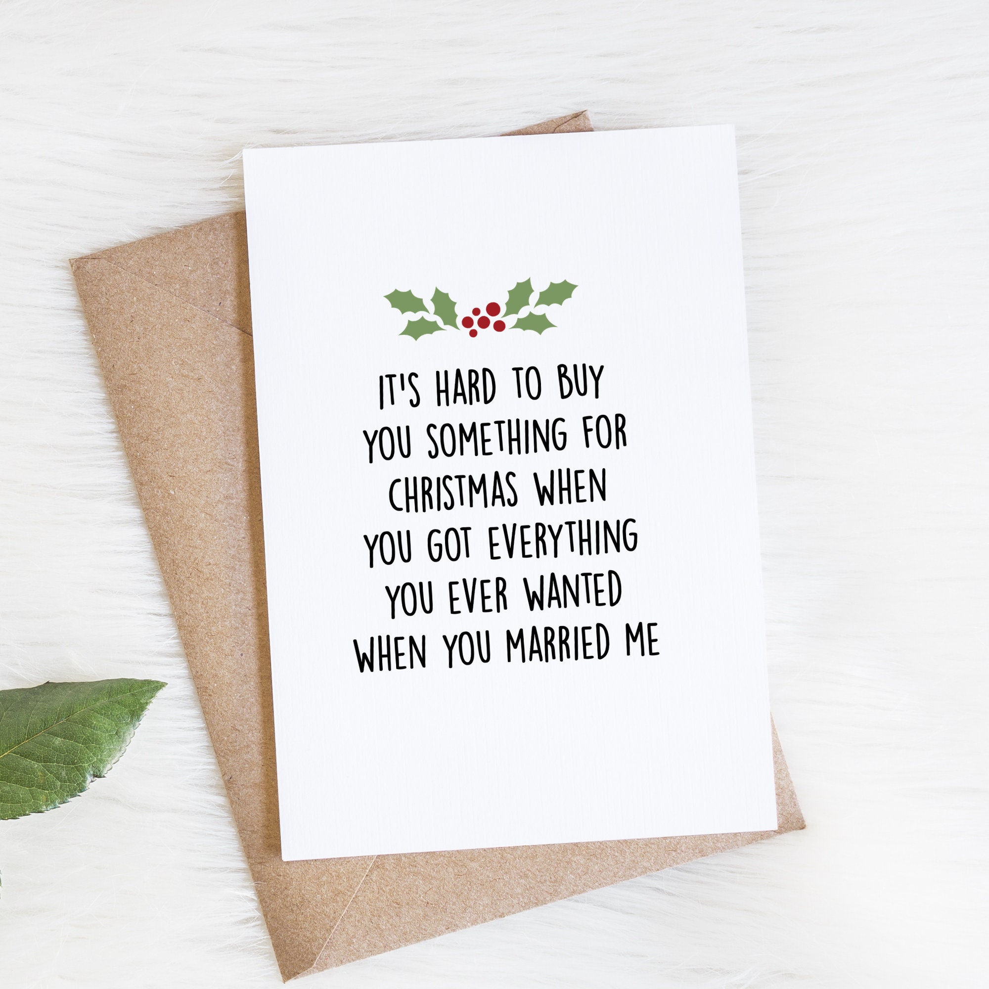 Husband Christmas Card, Funny Christmas Card