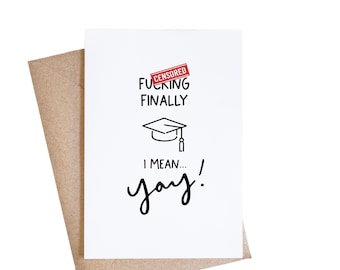 Funny Graduation Card, Congratulations Grad, Graduating College, Mature Adult Humor
