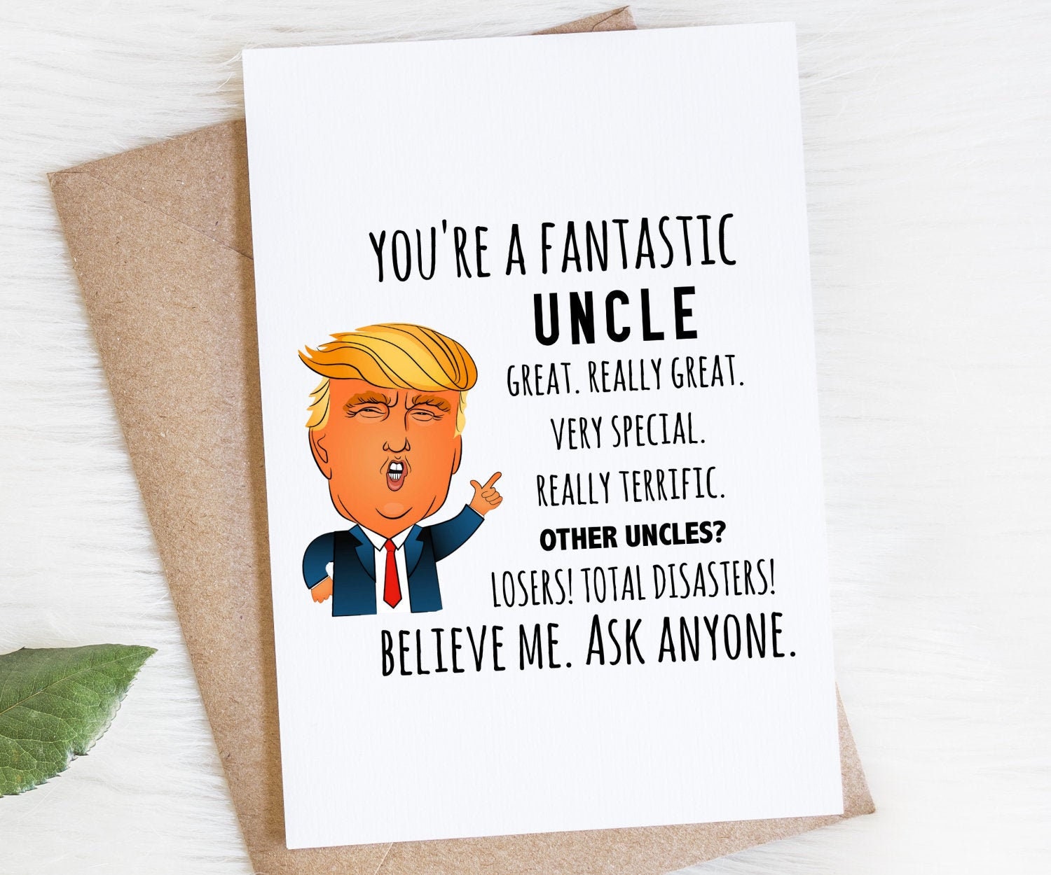 Trump Uncle Funny Birthday Card Humorous Greeting Card | Etsy