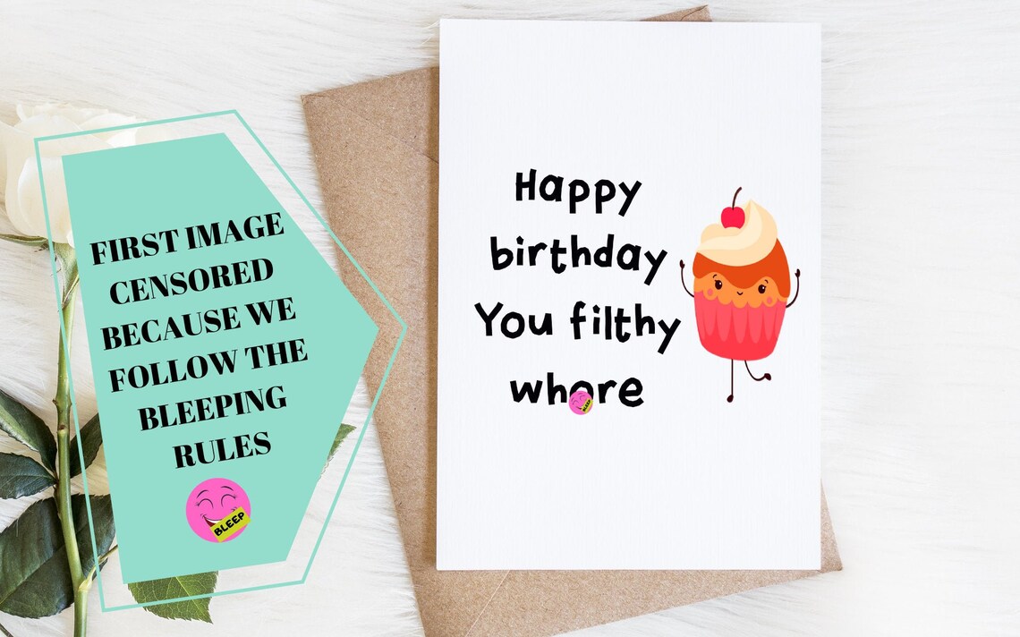 Funny Offensive Birthday Card Rude Joke Insulting Wishes Gag | Etsy