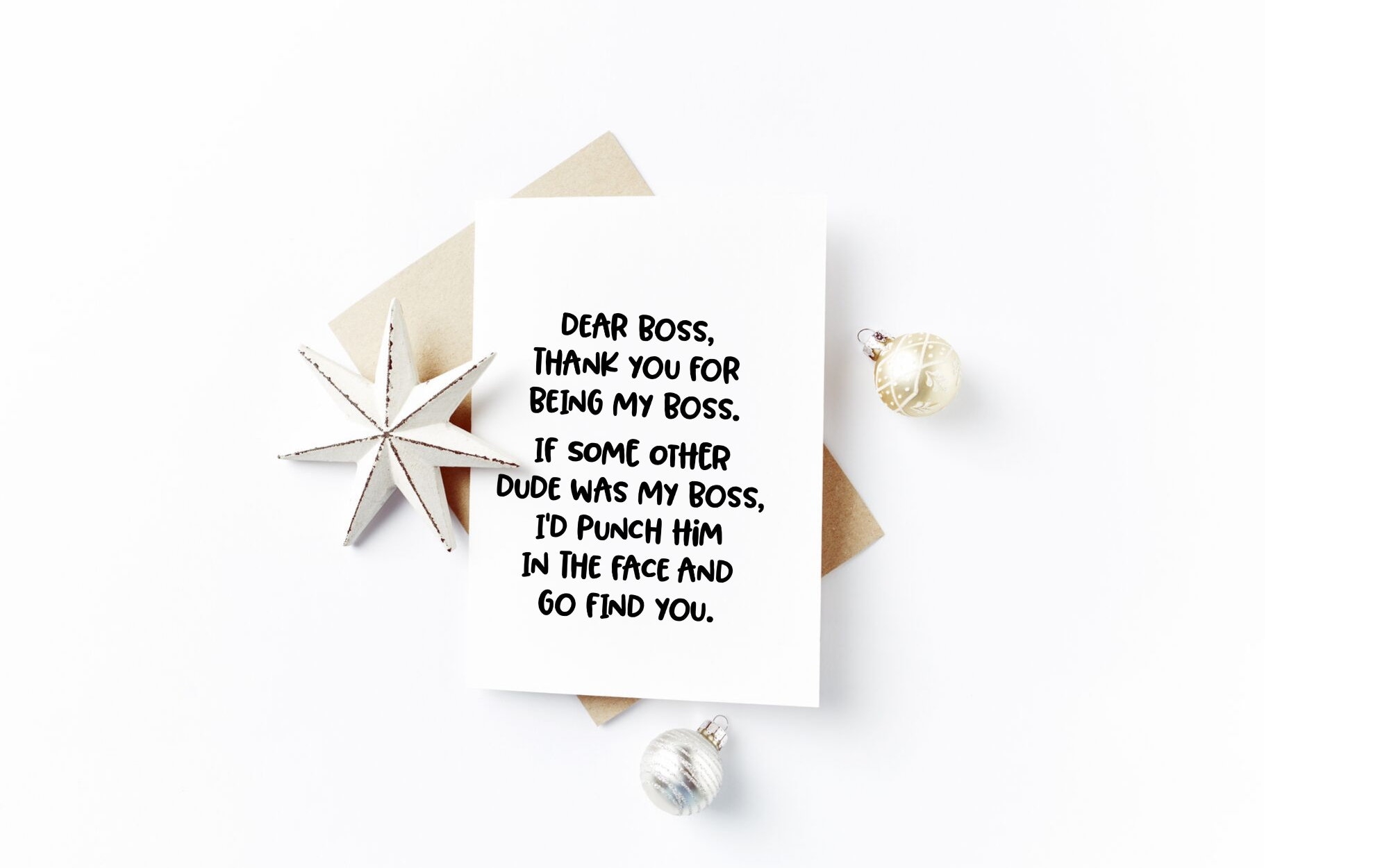 Funny Boss Day Card - Amazing Leader & Best Boss Ever Greeting Card For Birthday, Appreciation