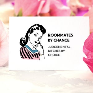 Roommate Gift, Friendship Card, Funny Friend Birthday, Sorority Sister, Moving Away Leaving, Roomies By Chance image 6
