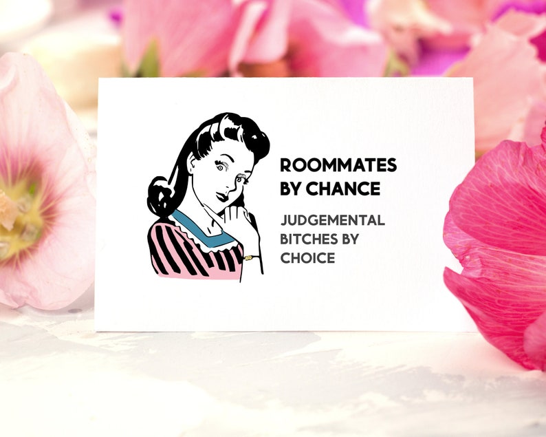 Roommate Gift, Friendship Card, Funny Friend Birthday, Sorority Sister, Moving Away Leaving, Roomies By Chance image 6