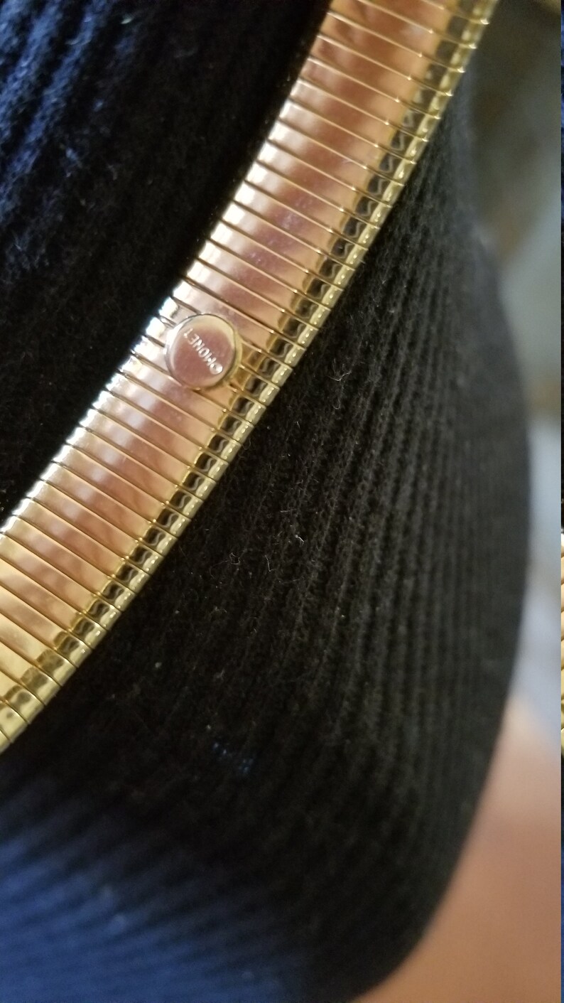 Vintage Monet Gold Choker and Matching Bracelet